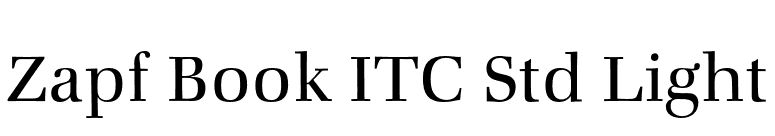 Zapf Book ITC Std Light font preview