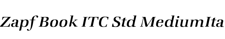 Zapf Book ITC Std MediumIta font preview