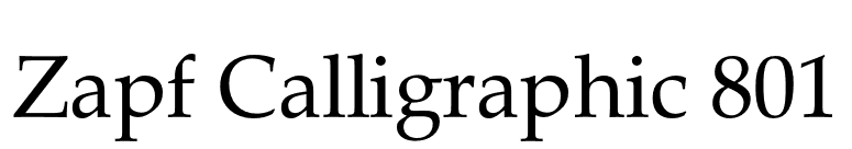 Zapf Calligraphic 801 font preview