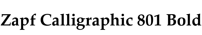Zapf Calligraphic 801 Bold font preview