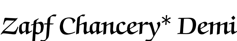 Zapf Chancery* Demi font preview
