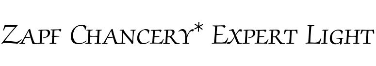 Zapf Chancery* Expert Light font preview
