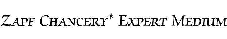 Zapf Chancery* Expert Medium font preview