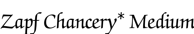 Zapf Chancery* Medium font preview