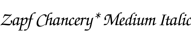 Zapf Chancery* Medium Italic font preview
