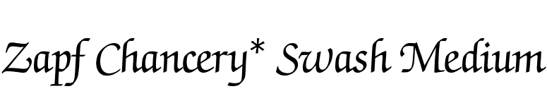Zapf Chancery* Swash Medium font preview