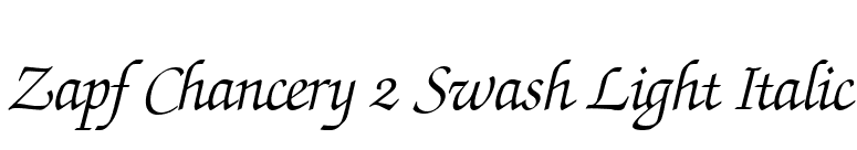 Zapf Chancery 2 Swash Light Italic font preview