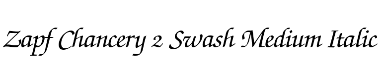 Zapf Chancery 2 Swash Medium Italic  font preview