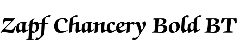 Zapf Chancery Bold BT font preview