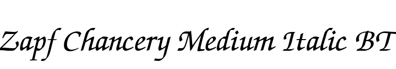 Zapf Chancery Medium Italic BT font preview