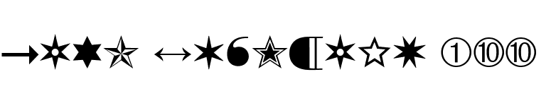 Zapf Dingbats 100* font preview