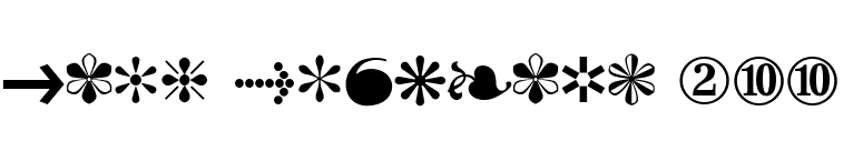 Zapf Dingbats 200* font preview