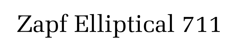 Zapf Elliptical 711 font preview