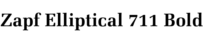 Zapf Elliptical 711 Bold font preview