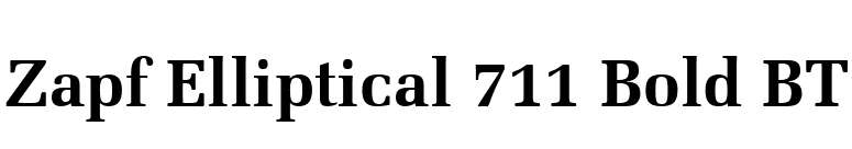 Zapf Elliptical 711 Bold BT font preview