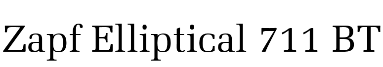 Zapf Elliptical 711 BT font preview