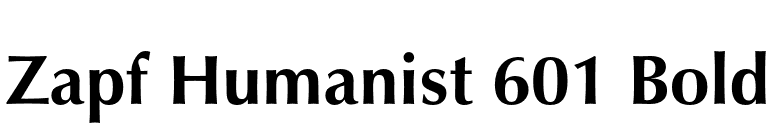 Zapf Humanist 601 Bold font preview