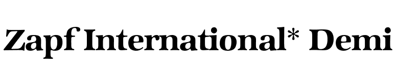 Zapf International* Demi font preview
