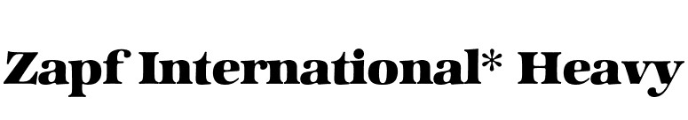 Zapf International* Heavy font preview