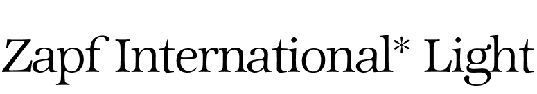 Zapf International* Light font preview