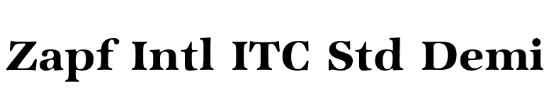 Zapf Intl ITC Std Demi font preview