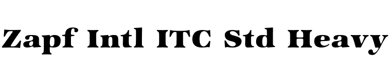 Zapf Intl ITC Std Heavy font preview
