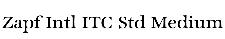 Zapf Intl ITC Std Medium font preview