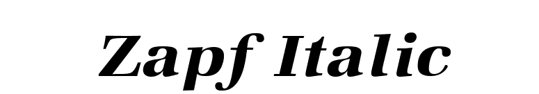 Zapf Italic font preview