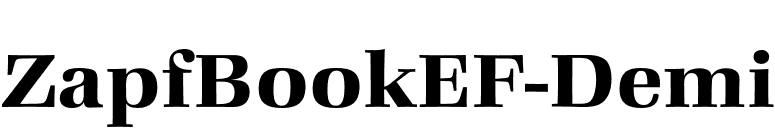 ZapfBookEF-Demi font preview