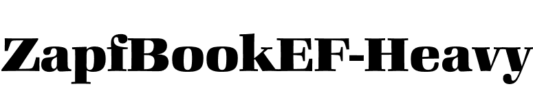 ZapfBookEF-Heavy font preview