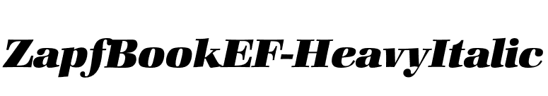 ZapfBookEF-HeavyItalic font preview