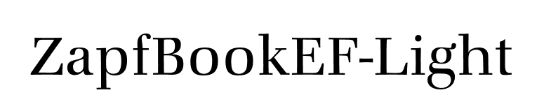 ZapfBookEF-Light font preview