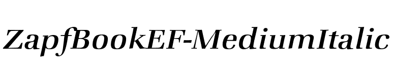 ZapfBookEF-MediumItalic font preview