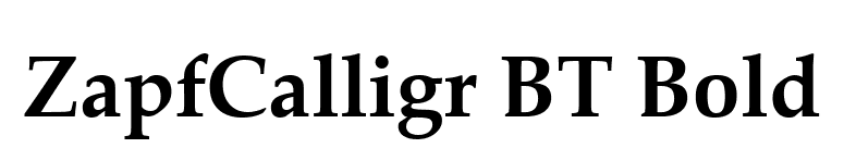 ZapfCalligr BT Bold font preview