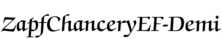 ZapfChanceryEF-Demi font preview
