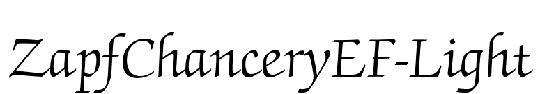 ZapfChanceryEF-Light font preview