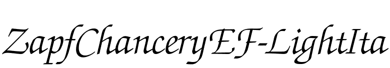 ZapfChanceryEF-LightIta font preview