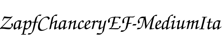 ZapfChanceryEF-MediumIta font preview