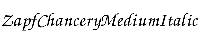ZapfChanceryMediumItalic font preview