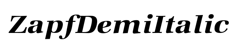 ZapfDemiItalic font preview
