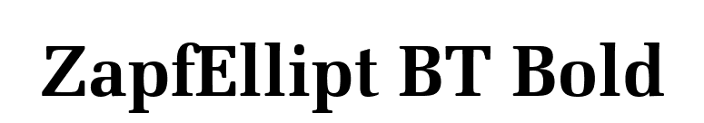 ZapfEllipt BT Bold font preview