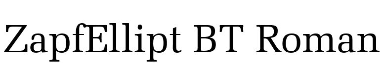 ZapfEllipt BT Roman font preview