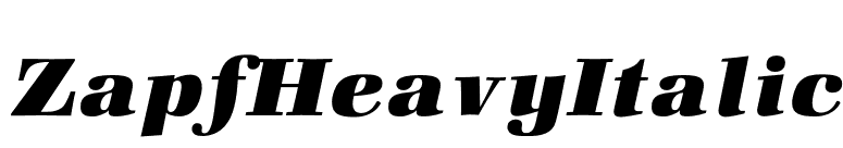ZapfHeavyItalic font preview