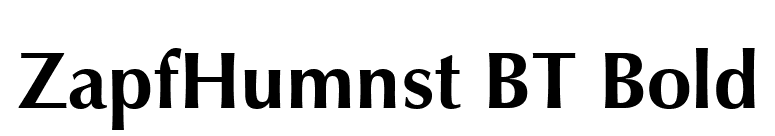 ZapfHumnst BT Bold font preview