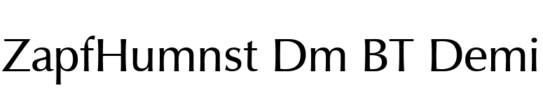ZapfHumnst Dm BT Demi font preview