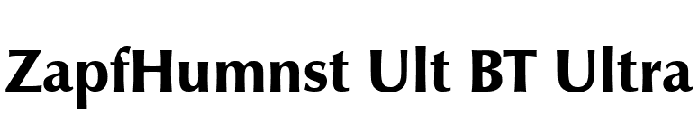 ZapfHumnst Ult BT Ultra font preview