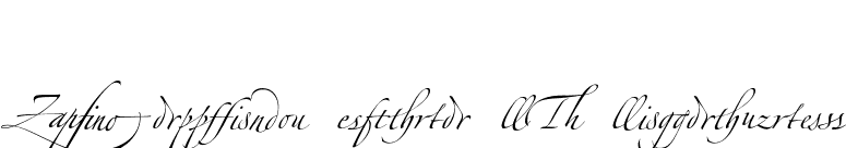 Zapfino Extra LT Ligatures font preview