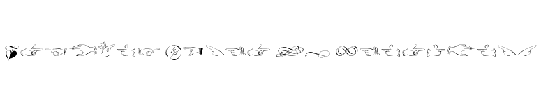 Zapfino Extra LT Ornaments font preview