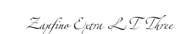 Zapfino Extra LT Three font preview