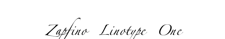 Zapfino Linotype One font preview